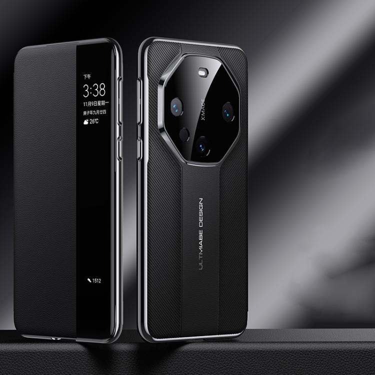 For Huawei Mate 60 Pro Smart View Window Imitation Ultimate Design Phone Case(Black) - Huawei Cases by PMC TechLife | Online Shopping South Africa | PMC TechLife | Buy Now Pay Later Mobicred