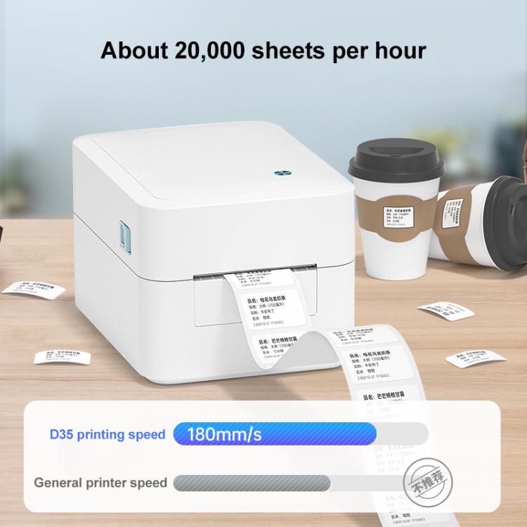 HPRT D35 Bluetooth Version Express Electronic Waybill Printer, Plug:US Plug(White) - Receipt Printers by PMC TechLife | Online Shopping South Africa | PMC TechLife | Buy Now Pay Later Mobicred
