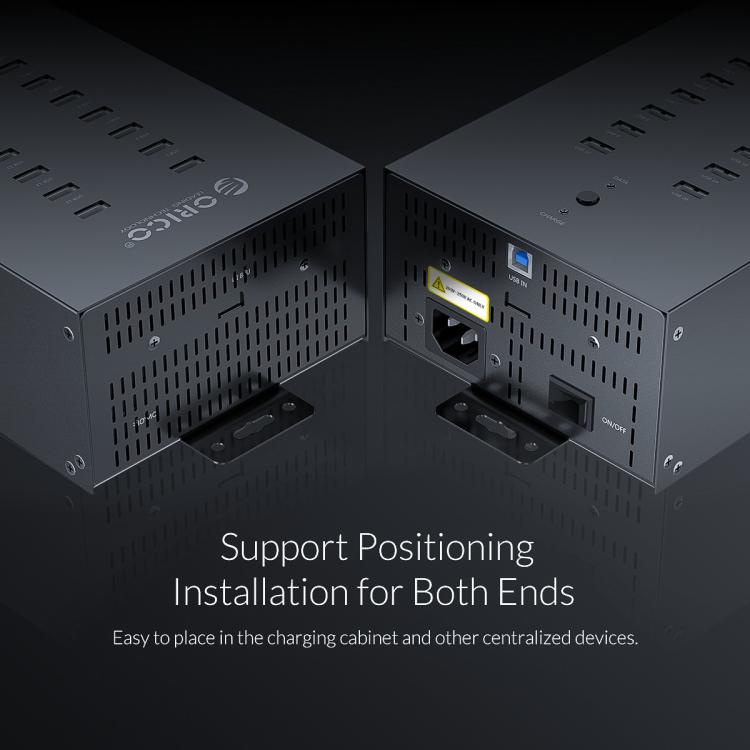 ORICO IH20P Industrial Grade 20 Ports USB 2.0 Hub, Plug:US Plug(Black) - free shipping - PMC TechLife - Order now!