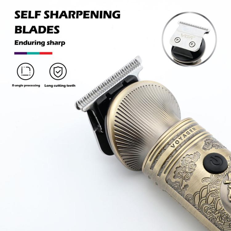 VGR V-106 6-in-1 Digital Display Electric Hair Clipper Kit(Gold) - Hair Trimmer by VGR | Online Shopping South Africa | PMc TechLife | Buy Now Pay Later Mobicred