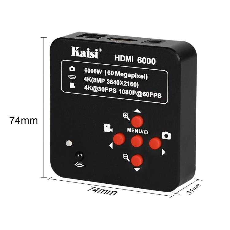 Kaisi HDMI 6000 HDMI / USB Dual Interface 60MP 4K Ultra HD Microscope Industrial Camera, Plug:EU Plug - free shipping - PMC TechLife - Order now!