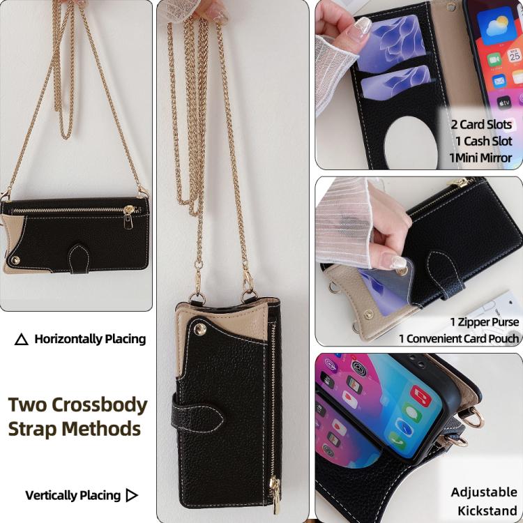 For OnePlus Ace 3 Pro Crossbody Chain Fishtail Litchi Leather Phone Case(Black) - OnePlus Cases by PMC TechLife | Online Shopping South Africa | PMC TechLife | Buy Now Pay Later Mobicred