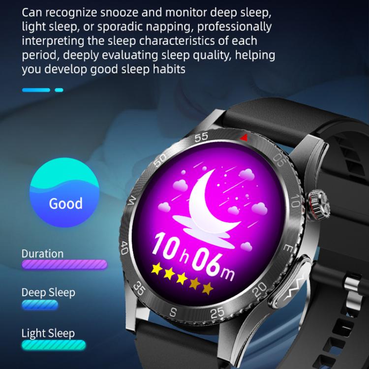 H9 1.43 inch Leather Strap ECG Smart Watch Supports Bluetooth Calls/Smart Voice Assistant(Brown) - free shipping - PMC TechLife - Order now!