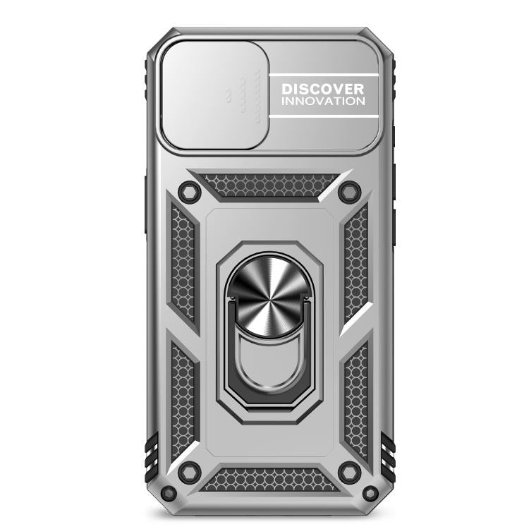 For iPhone 16e Sliding Camshield Holder Phone Case(Silver) - iPhone 16e Cases by PMC TechLife | Online Shopping South Africa | PMC TechLife | Buy Now Pay Later Mobicred