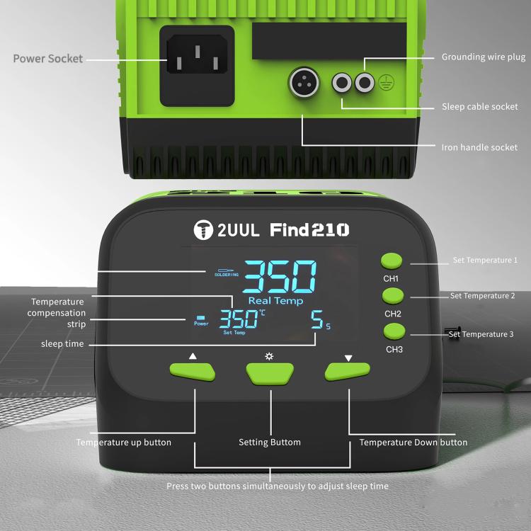2uul FD01 Find210 60W High-Power AC Transformer Soldering Station, Plug:US Plug - free shipping - PMc TechLife - Order now!