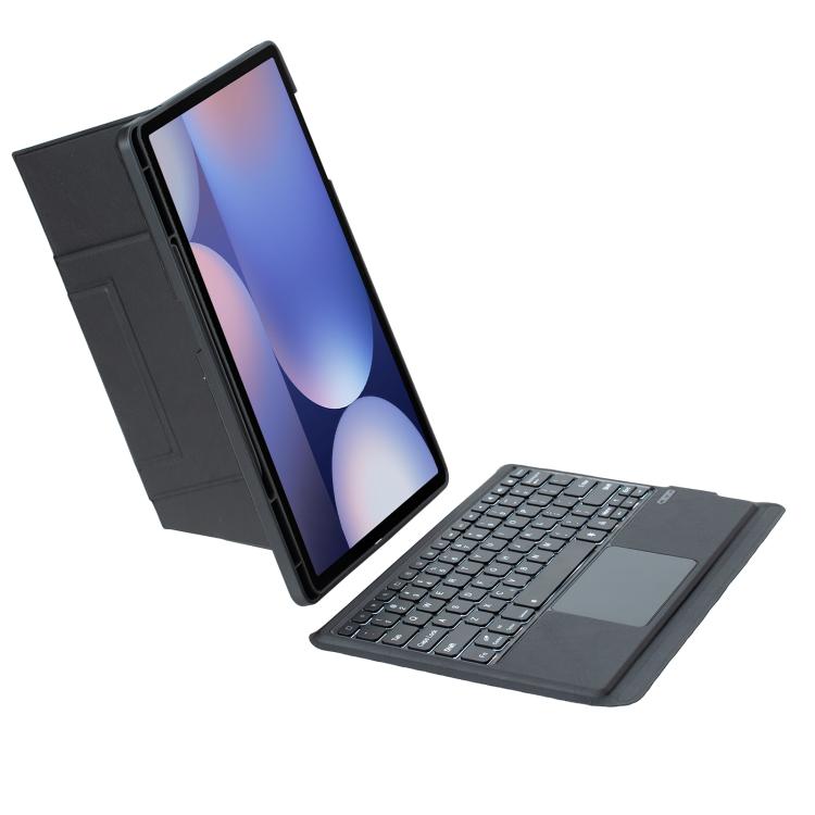 For Samsung Galaxy Tab S10+ / S9 FE+ / S9+ Holder Floating Detachable Backlight Keyboard Tablet Leather Case with Touchpad(Black) - Samsung Keyboard by PMC TechLife | Online Shopping South Africa | PMC TechLife | Buy Now Pay Later Mobicred