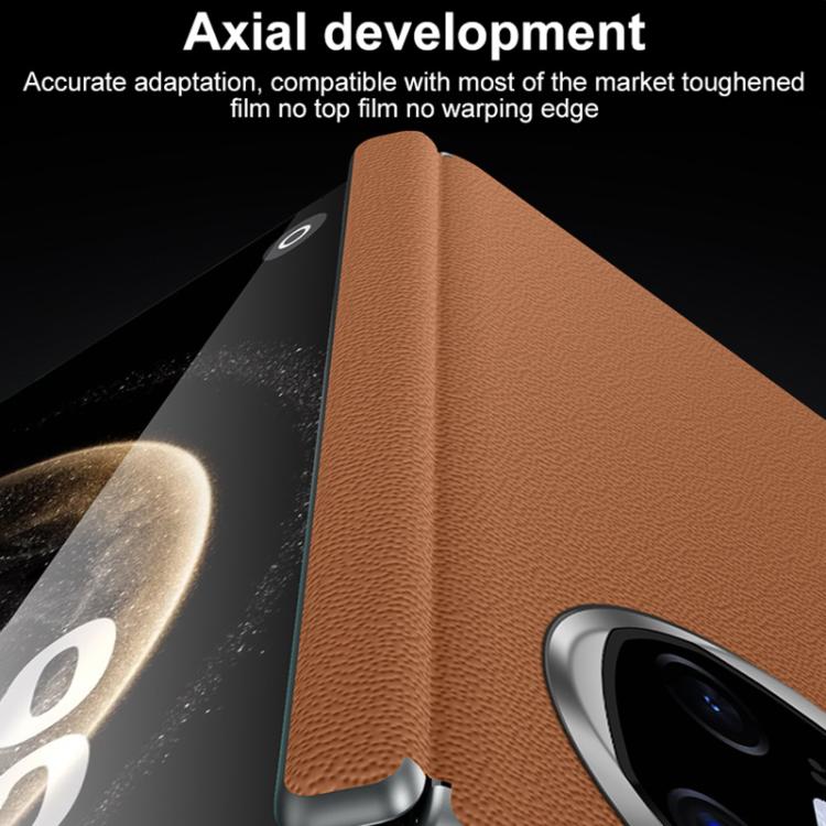 For Huawei Mate X6 SULADA Frameless Top Layer Cowhide Leather Hybrid PC Phone Case(Red) - free shipping - PMC TechLife - Order now!