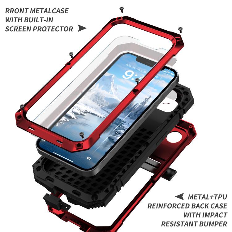 For iPhone 16e IP68 Waterproof Dustproof Shockproof Phone Case(Red) - iPhone 16e Cases by PMC TechLife | Online Shopping South Africa | PMC TechLife | Buy Now Pay Later Mobicred