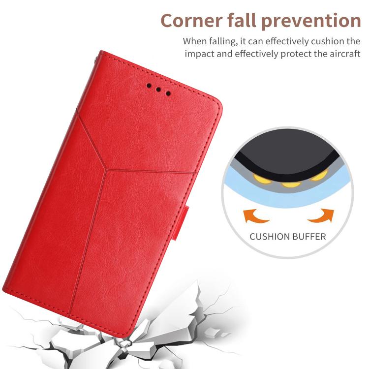 For Tecno Spark 40 Pro 4G Y-shaped Pattern Flip Leather Phone Case(Red) - free shipping - PMC TechLife - Order now!