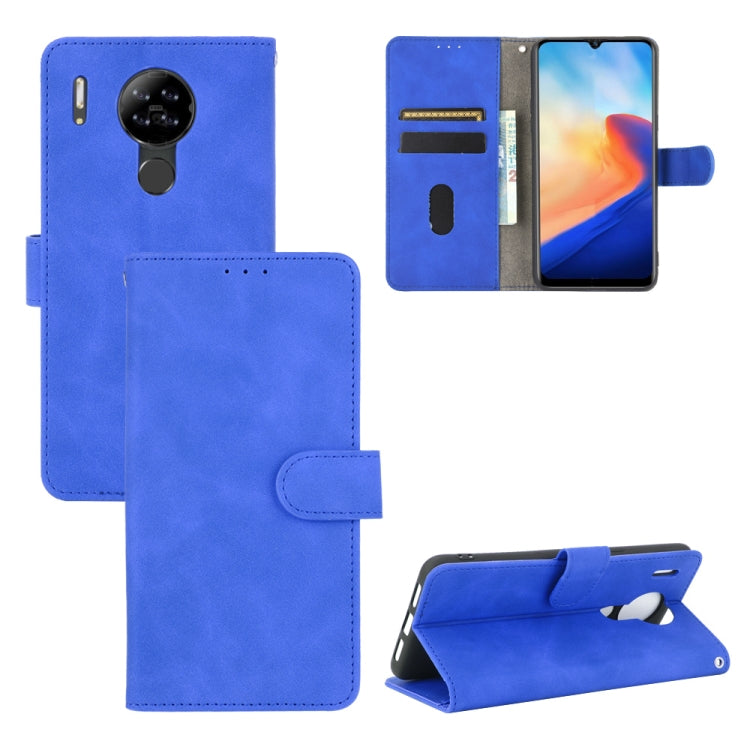For Blackview A80 Solid Color Skin Feel Magnetic Buckle Horizontal Flip Calf Texture PU Leather Case with Holder & Card Slots & Wallet(Blue) - free shipping - PMC TechLife - Order now!