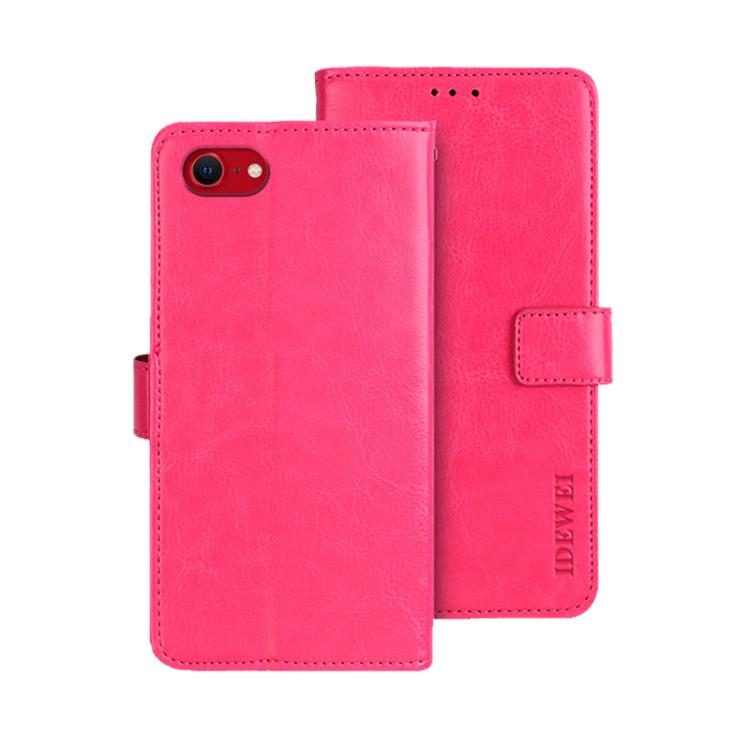 For iPhone 16e idewei Crazy Horse Texture Leather Phone Case(Rose Red) - free shipping - PMc TechLife - Order now!