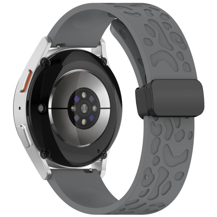 20mm Kalebol Universal Leopard Print Magnetic Folding Buckle Silicone Strap(Space Grey) - free shipping - PMc TechLife - Order now!