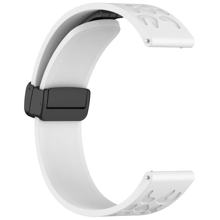22mm Kalebol Universal Leopard Print Magnetic Folding Buckle Silicone Strap(White) - free shipping - PMc TechLife - Order now!