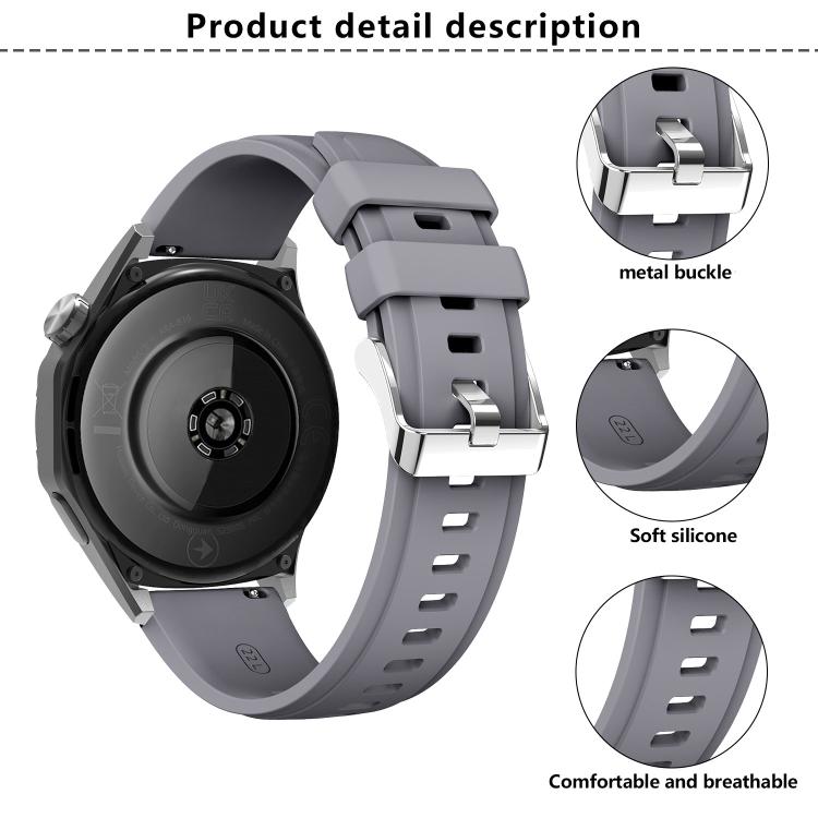 Kalebol 22mm Universal Silicone Watch Strap(Topa Blue) - 22mm Bands by Kalebol | Online Shopping South Africa | PMc TechLife | Buy Now Pay Later Mobicred