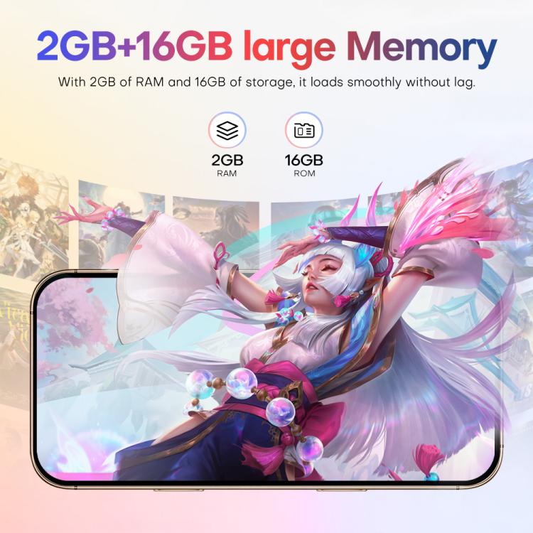 A88 / i16 Pro Max, 2GB+16GB, 6.6 inch Android 8.1 MTK6580A Quad Core, OTG, Network: 3G, Dual SIM, Plug:US Plug(Titanium Black) - free shipping - PMc TechLife - Order now!