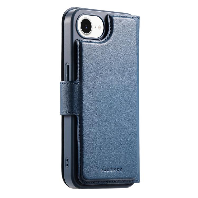 For iPhone 16e CaseNeo Finger Grip Strap MagSafe Leather Phone Case(Blue) - free shipping - PMc TechLife - Order now!