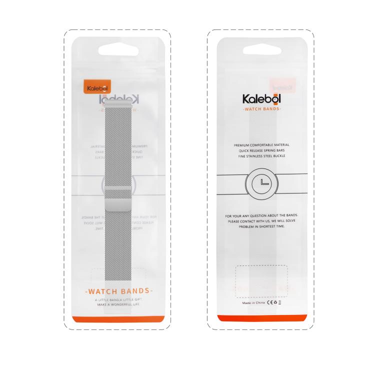 Kalebol 22mm Universal Loop Double Magnetic Buckle Milanese Strap(Black Red) - 20mm Bands by Kalebol | Online Shopping South Africa | PMc TechLife | Buy Now Pay Later Mobicred