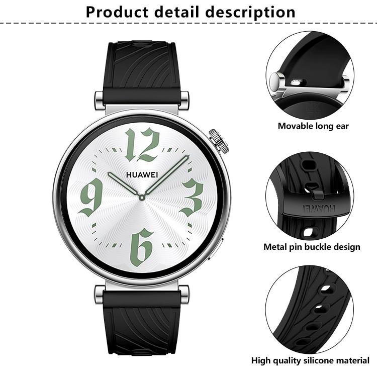 Kalebol 18mm Universal Textured Silicone Black Buckle Strap(Light Grey) - 18mm Bands by Kalebol | Online Shopping South Africa | PMc TechLife | Buy Now Pay Later Mobicred