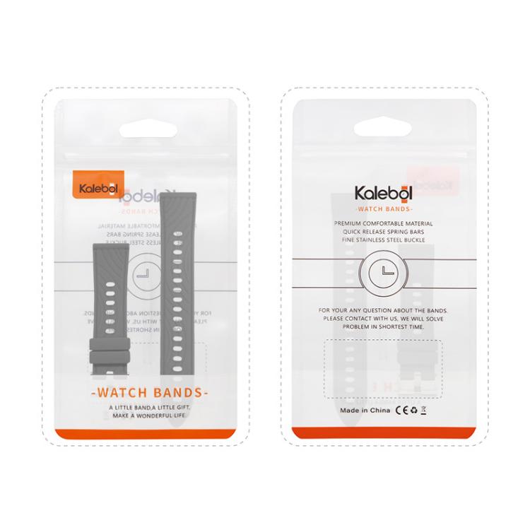 Kalebol 18mm Universal Textured Silicone Black Buckle Strap(Black) - free shipping - PMc TechLife - Order now!