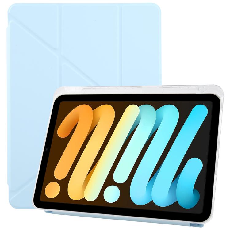 For iPad mini 6 / mini 2024 ZGA Genre Series Y-Fold Leather Tablet Case with Pen Slot(Blue) - free shipping - PMc TechLife - Order now!