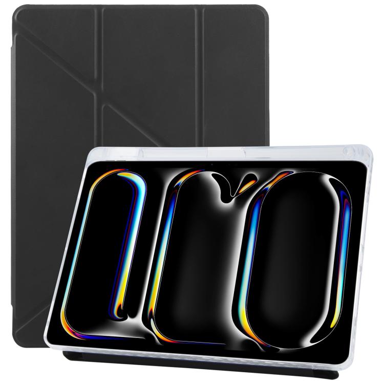 For iPad Pro 11 2024 ZGA Genre Series Y-Fold Leather Tablet Case with Pen Slot(Black) - free shipping - PMc TechLife - Order now!