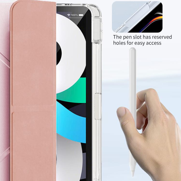 For iPad mini 6 / mini 2024 ZGA Genre Series Y-Fold Leather Tablet Case with Pen Slot(Pink) - free shipping - PMc TechLife - Order now!