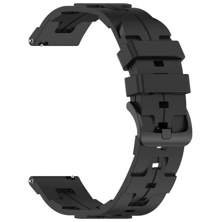 20mm Kalebol Solid Color Black Buckle Round Tail Silicone Watch Band(Black) - free shipping - PMc TechLife - Order now!