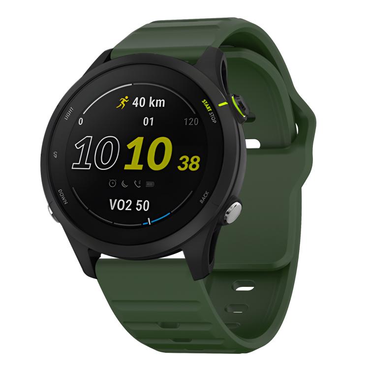 20mm Kalebol Wave Pattern Studded Buckle Silicone Watch Band(Army Green) - free shipping - PMc TechLife - Order now!