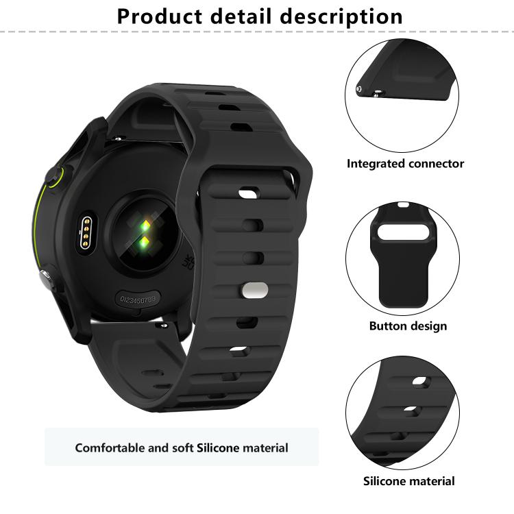 20mm Kalebol Wave Pattern Studded Buckle Silicone Watch Band(Cream Color) - free shipping - PMc TechLife - Order now!