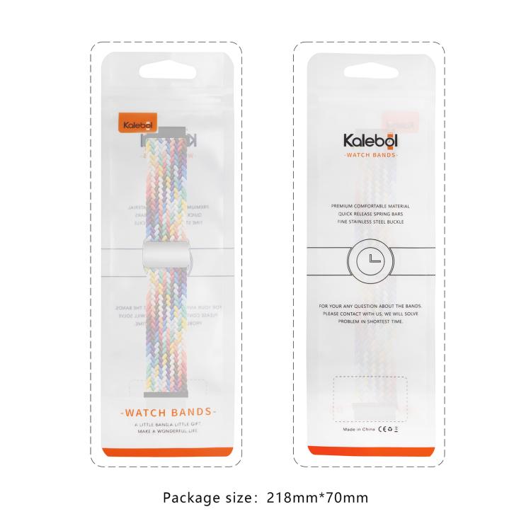 22mm Kalebol Nylon Braided Loop Magnetic Buckle Watch Band(Black) - free shipping - PMc TechLife - Order now!