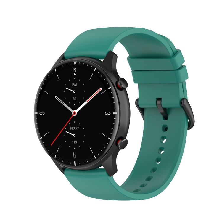 22mm Kalebol Round Tail Silicone Watch Band(Pine Green) - 22mm Bands by Kalebol | Online Shopping South Africa | PMc TechLife | Buy Now Pay Later Mobicred