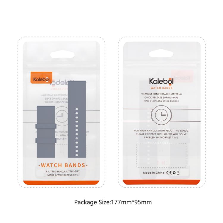 20mm Kalebol Round Tail Silicone Watch Band(Orange) - 20mm Bands by Kalebol | Online Shopping South Africa | PMc TechLife | Buy Now Pay Later Mobicred