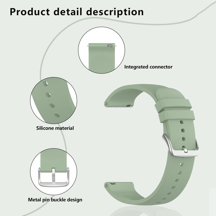 20mm Kalebol Round Tail Silicone Watch Band(Dark Grey) - 20mm Bands by Kalebol | Online Shopping South Africa | PMc TechLife | Buy Now Pay Later Mobicred