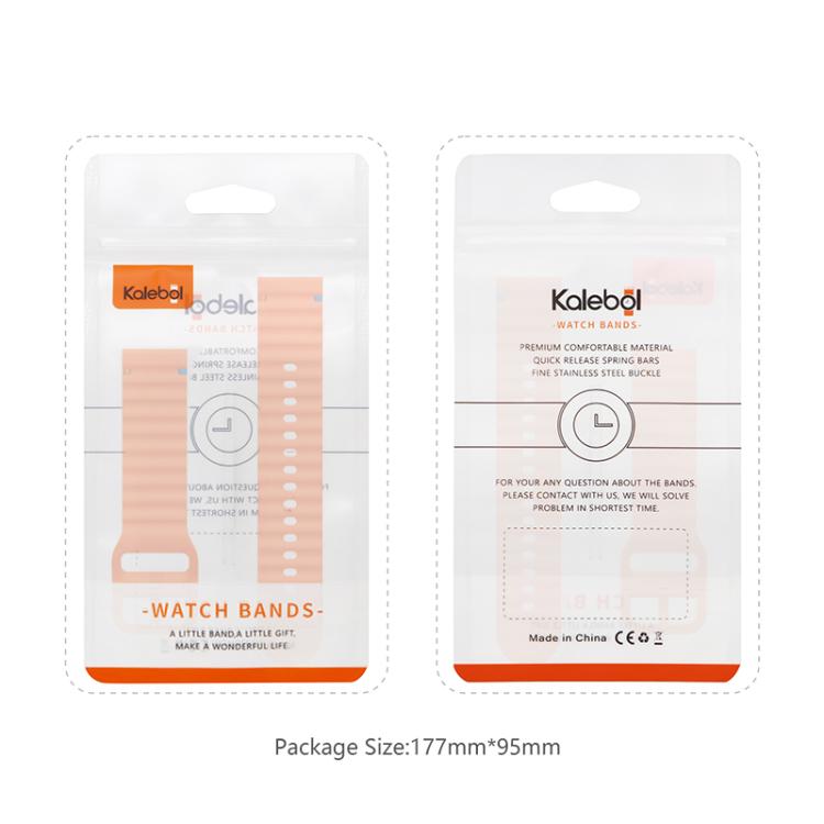 22mm Kalebol Wave Stitch Silicone Watch Band(Light Blue) - 22mm Bands by Kalebol | Online Shopping South Africa | PMc TechLife | Buy Now Pay Later Mobicred