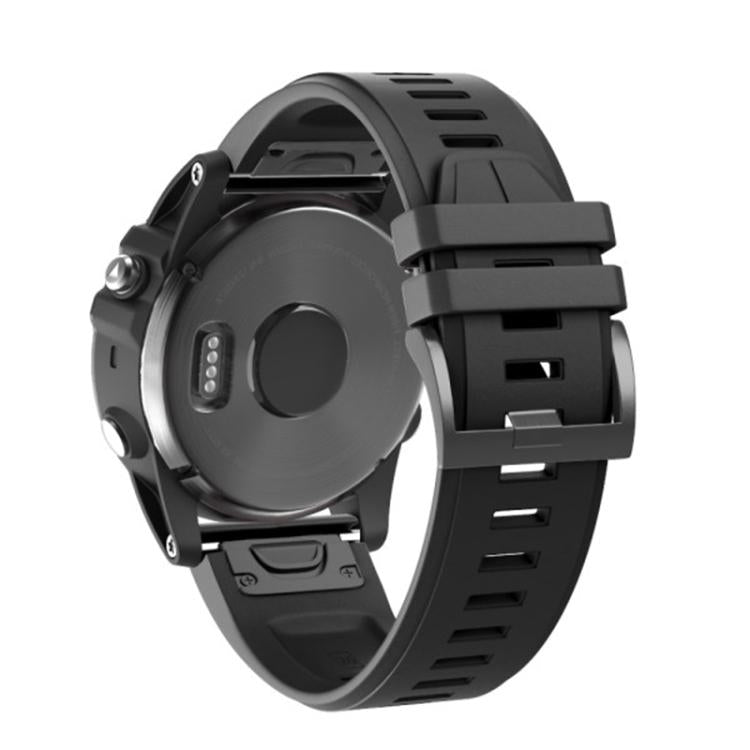 For Garmin QuickFit 22mm Kalebol Plain Texture Silicone Watch Band(Black) - free shipping - PMc TechLife - Order now!
