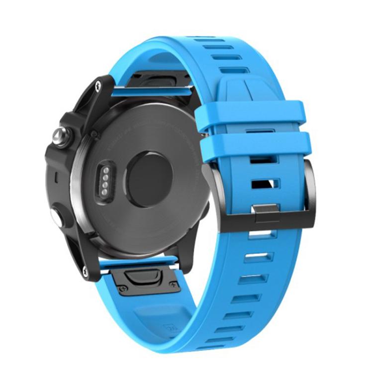 For Garmin QuickFit 22mm Kalebol Plain Texture Silicone Watch Band(Sky Blue) - free shipping - PMc TechLife - Order now!