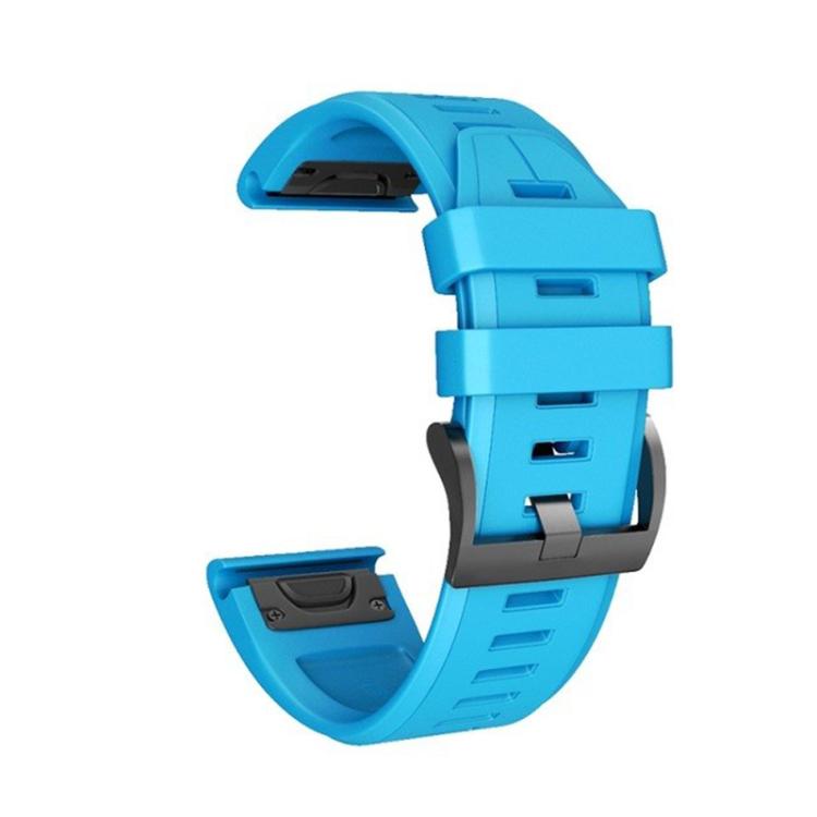 For Garmin QuickFit 22mm Kalebol Plain Texture Silicone Watch Band(Sky Blue) - free shipping - PMc TechLife - Order now!
