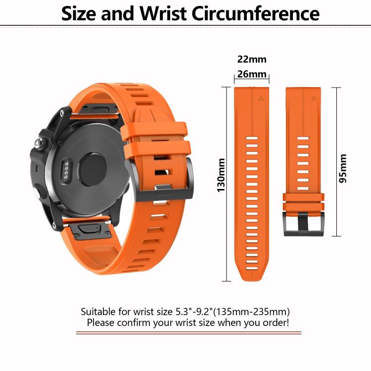 For Garmin QuickFit 22mm Kalebol Plain Texture Silicone Watch Band(Navy Blue) - free shipping - PMc TechLife - Order now!