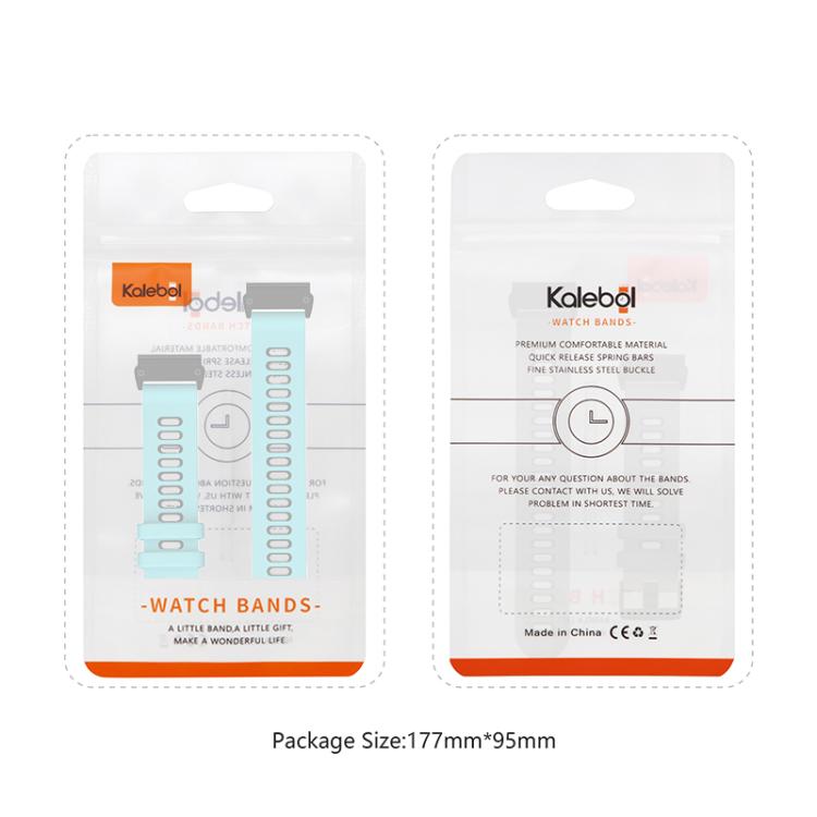 For Garmin QuickFit 26mm Kalebol Two-layer Silicone Watch Band(Blue White) - free shipping - PMc TechLife - Order now!