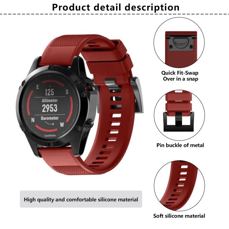 For Garmin QuickFit 22mm Kalebol Triangle Texture Silicone Watch Band(Sky Blue) - free shipping - PMc TechLife - Order now!
