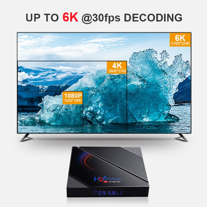 H96 Max 6K Ultra HD Smart TV Box with Remote Controller, Android 10.0, Allwinner H616 Quad Core ARM Cortex-A53, 2GB+16GB, Support TF Card / USBx2 / AV / HDMI / WIFI, EU Plug - Allwinner H6 by PMC Jewellery | Online Shopping South Africa | PMC Jewellery | Buy Now Pay Later Mobicred