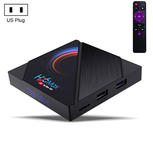 H96 Max 6K Ultra HD Smart TV Box with Remote Controller, Android 10.0, Allwinner H616 Quad Core ARM Cortex-A53, 2GB+16GB, Support TF Card / USBx2 / AV / HDMI / WIFI, US Plug - Allwinner H6 by PMC Jewellery | Online Shopping South Africa | PMC Jewellery | Buy Now Pay Later Mobicred