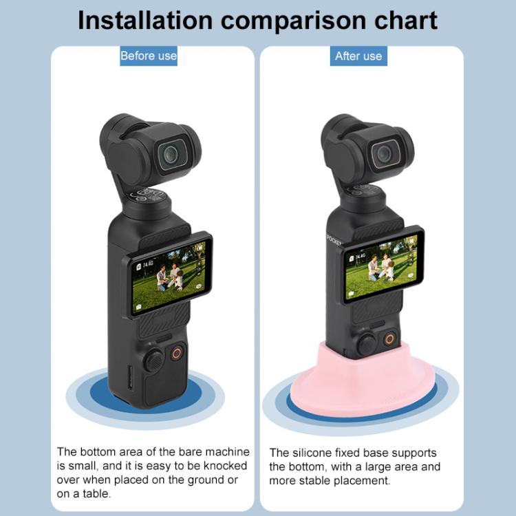 For DJI OSMO Pocket 3 BRDRC Silicone Desktop Base Bracket(Red) - free shipping - PMC TechLife - Order now!
