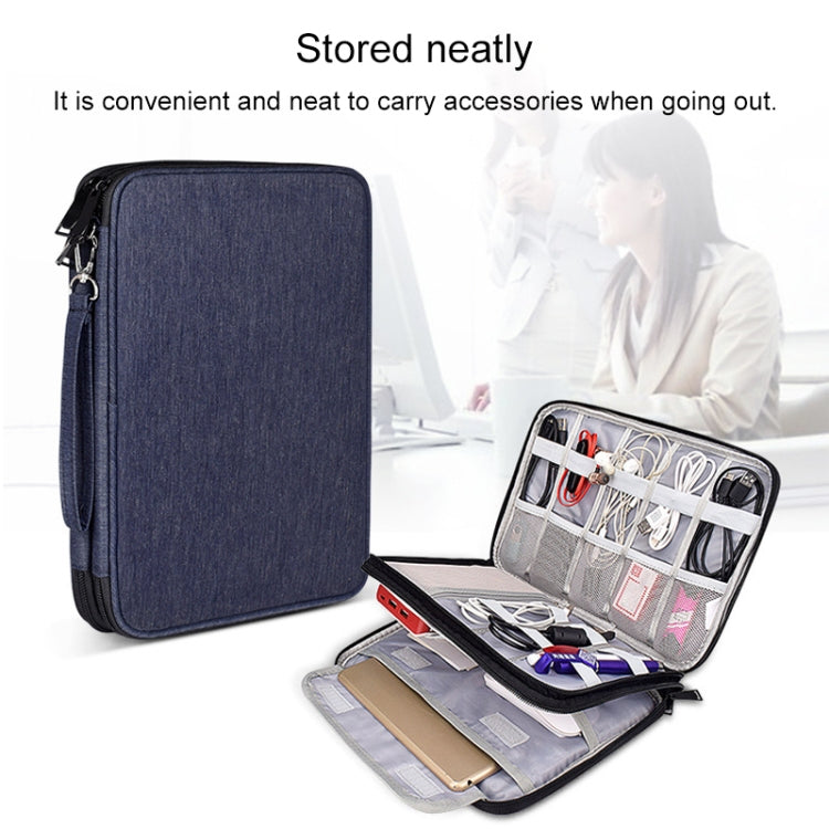 SM01 Multi-function Waterproof Double Layer Data Cable Earphone U Disk Digital Accessories Storage Bag, Size: S(Pink) - Other by PMC Jewellery | Online Shopping South Africa | PMC Jewellery | Buy Now Pay Later Mobicred