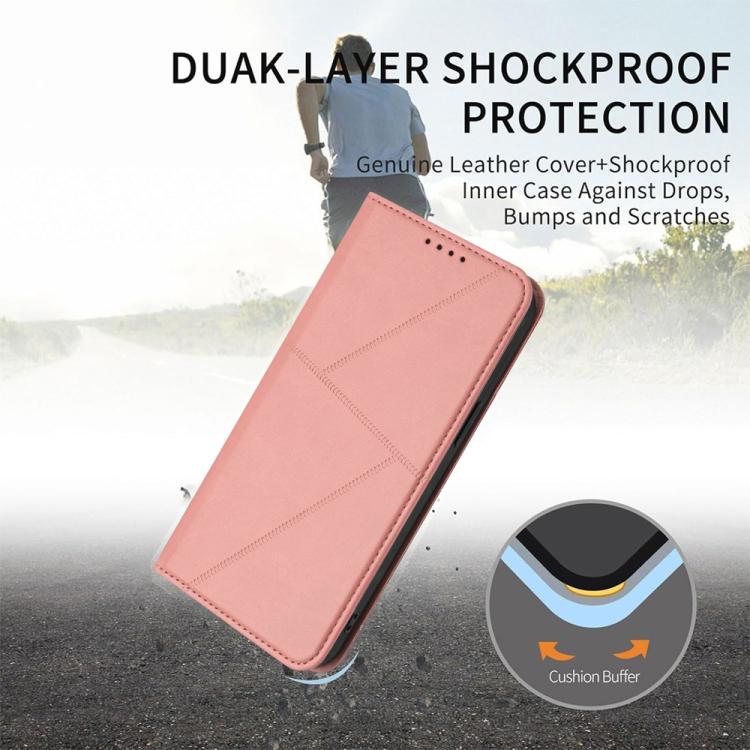 For iPhone 17 Strong Magnetic Frosted Flip Leather Phone Case(Pink) - free shipping - PMc TechLife - Order now!