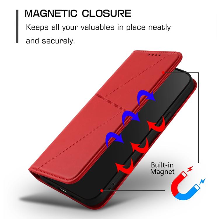 For iPhone 17 Air Strong Magnetic Frosted Flip Leather Phone Case(Red) - free shipping - PMc TechLife - Order now!
