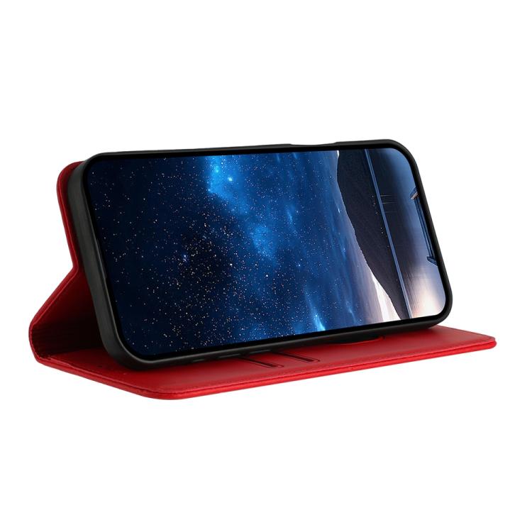 For iPhone 17 Pro Strong Magnetic Frosted Flip Leather Phone Case(Red) - free shipping - PMc TechLife - Order now!