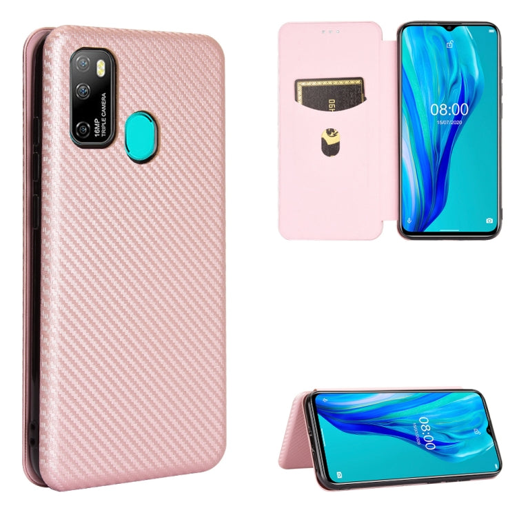 For Ulefone Note 9P Carbon Fiber Texture Horizontal Flip TPU + PC + PU Leather Case with Card Slot(Pink) - Ulefone Cases by PMC Jewellery | Online Shopping South Africa | PMC Jewellery | Buy Now Pay Later Mobicred