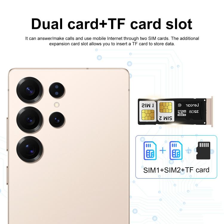 S25 Ultra / S11, 4GB+64GB, 6.75 inch Android 12 MTK6762 Octa Core, Network: 4G, Dual SIM, Plug:EU Plug(Black) - free shipping - PMc TechLife - Order now!