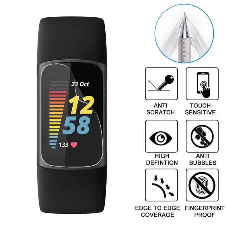 For Fitbit Charge 5 5pcs xDfind Soft Hydrogel Film Full Cover Front Protector - free shipping - PMc TechLife - Order now!